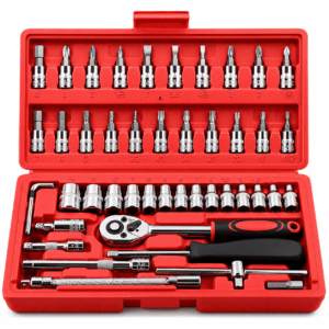 KIT CHAVE SOQUETE T TIPO ONEX CS01 PRATEADO AÇO CROMADO VERSÁTIL