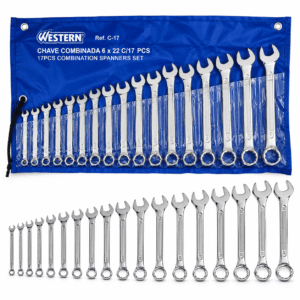 KIT CHAVE COMBINADA 6 Á 22MM RESISTENTE 17 PÇS WESTERN