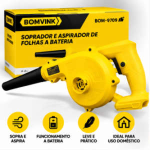 SOPRADOR E ASPIRADOR DE FOLHAS 2 EM 1 21V BOMVINK