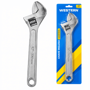 Chave Inglesa Ajustável 300mm 12 Pol Cromada Western Cromado